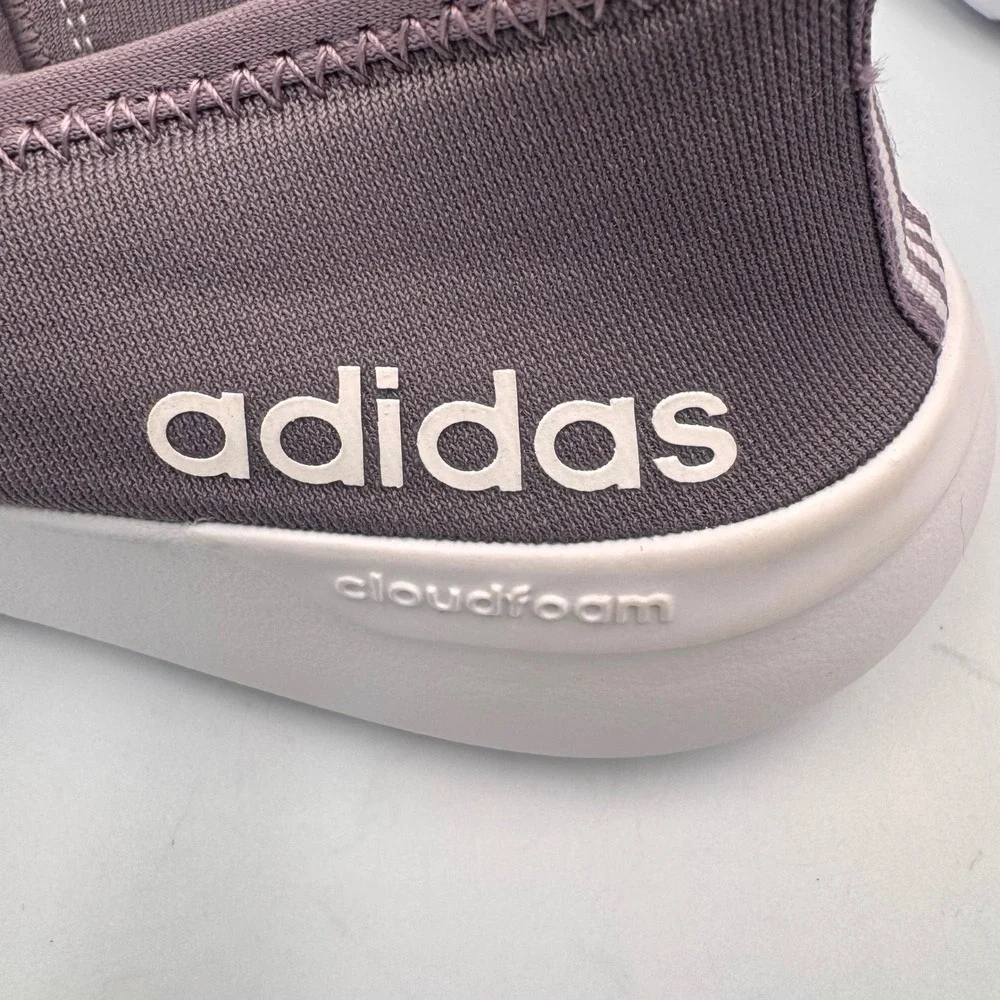 Adidas Cloudfoam Pure Slip On Sneakers Mauve Purple Womens 7.5 Walking Shoe